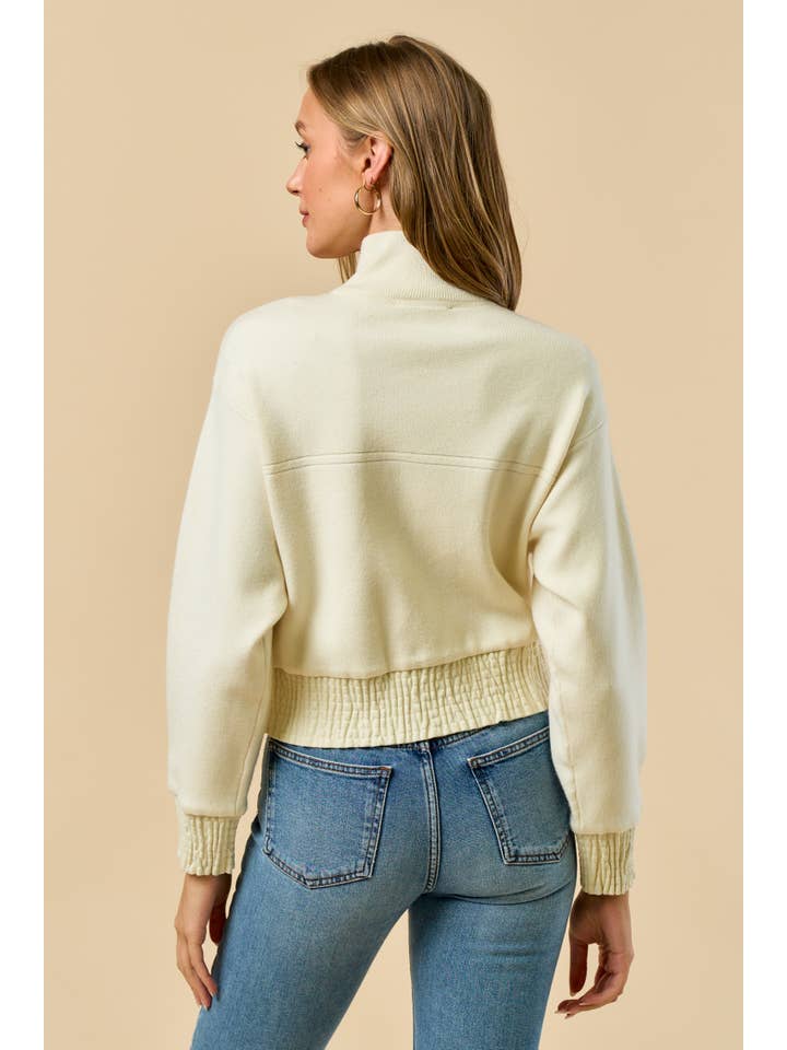 IVORY ILT5716 Mock Neck Zip-Up Jacket for wholesale on Faire