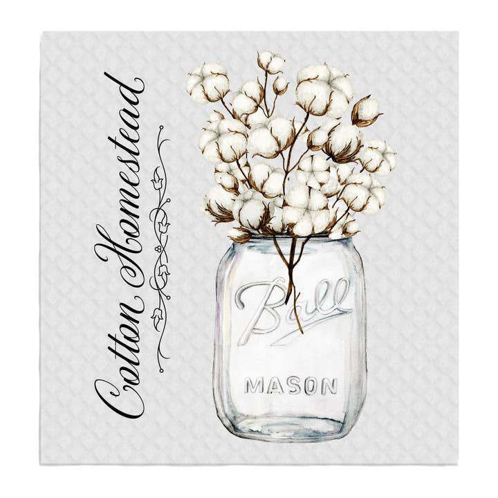 Avery Lane Gifts - Wholesale Dishcloth - Cotton Homestead Mason Jar, SWEDISH DISH CLOTHS