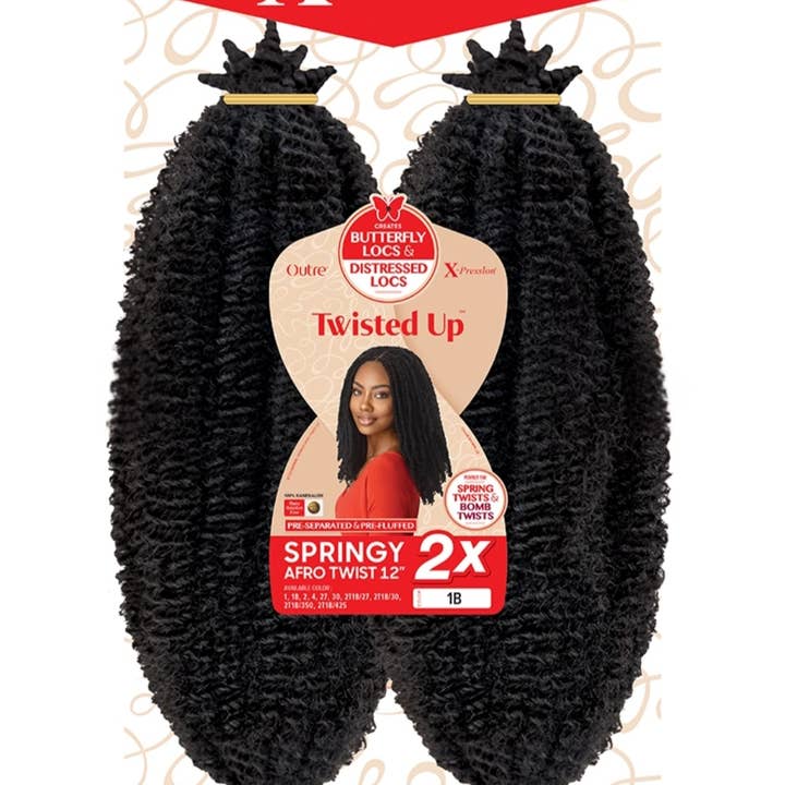 Outre Crochet Braid Twisted Up 3X Springy Afro Twist for wholesale by Majestic Wholesale
