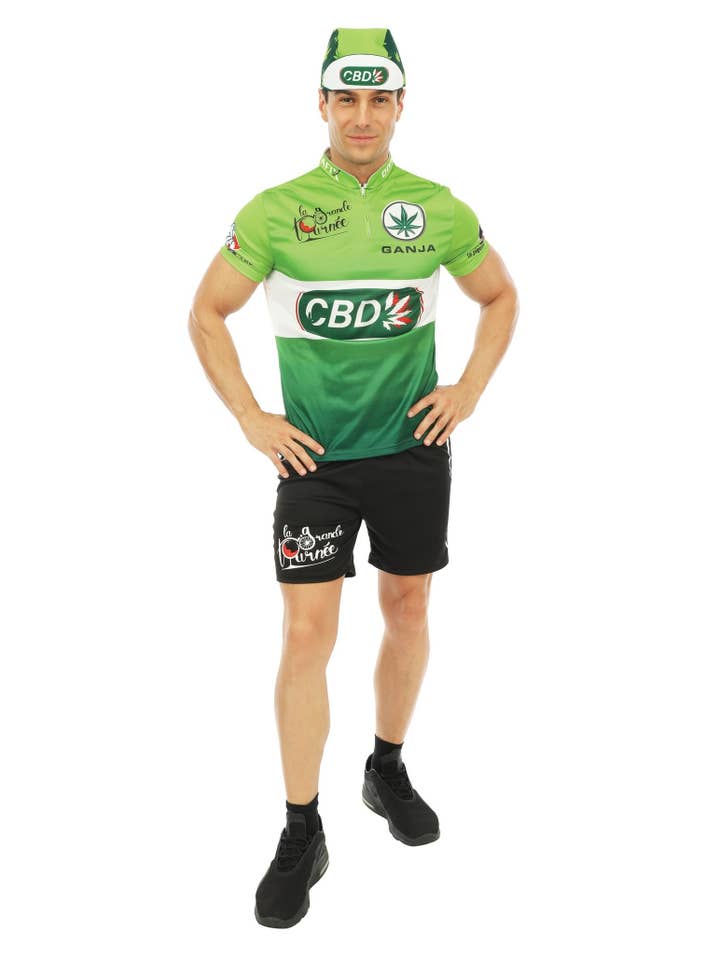 P'tit Clown - Wholesale Costume - Men's - Cyclist Suit - Cbd, Green - Adult - L/XL2