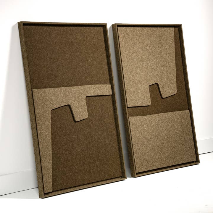 FeltArt Estile Vert Olive Brume Taille L 70 x 110 cm Lot de 2 pour la vente par FeltArt