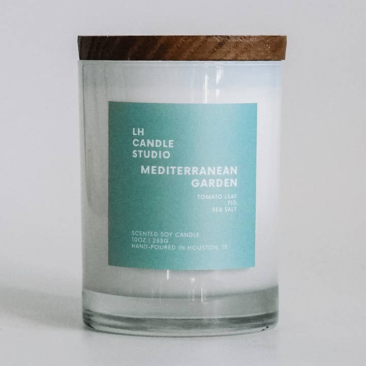 Mediterranean Garden 10oz Scented Soy Candle for wholesale by LH CANDLE STUDIO