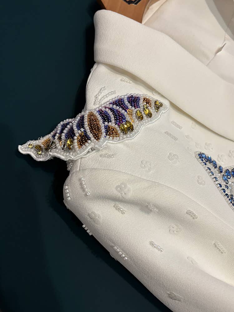 Negro Conjunto de traje de diamante con mariposa 3D hecha a mano SY402 de venta al por mayor en Faire13