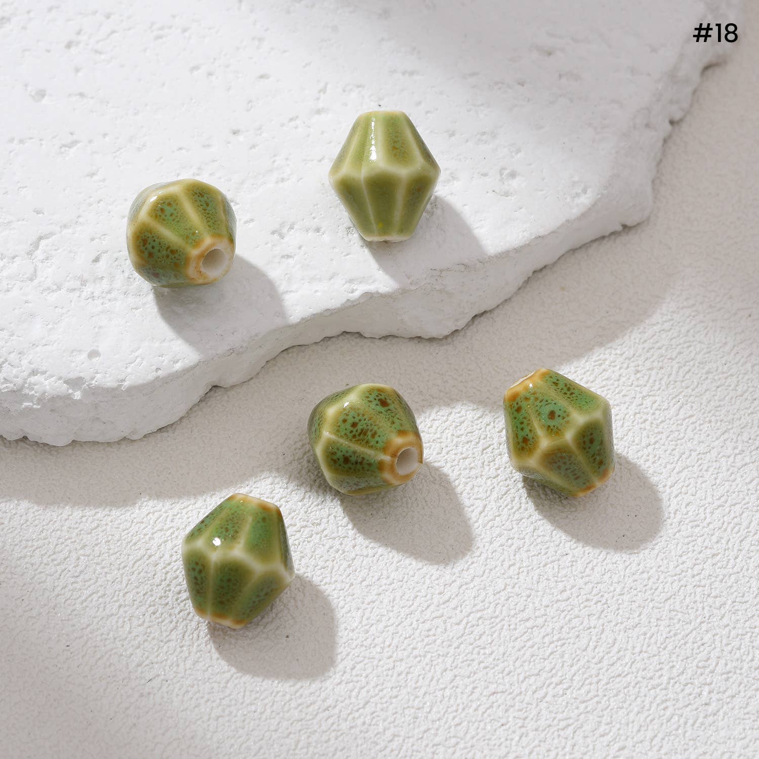 Beads Creation - Wholesale Beads - Diamond Ceramic Bead Sparkling Gemstone Spacer ORG27817