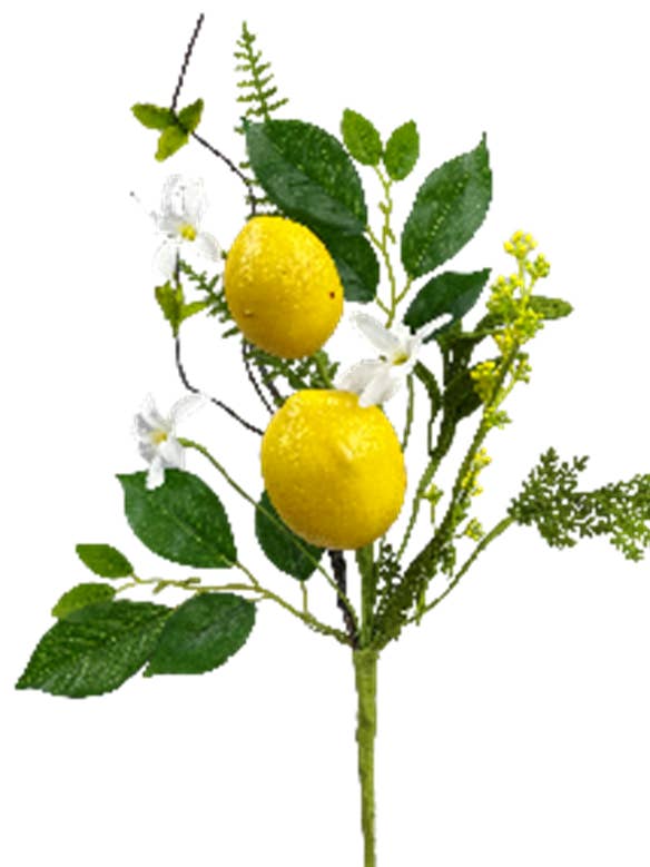 Lemon Pick - Silk Leaves and Flowers Design for wholesale by Amber Marie & Company