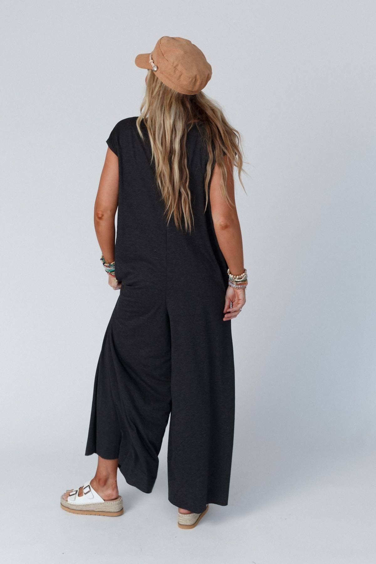 Three Bird Nest - Wholesale Jumpsuit - Women's - Daphne Scoop Neck Jumpsuit - Charcoal2