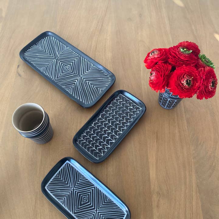 atelierBOEMIA - Wholesale Drinking Glass/Cup - GRAPHIC Beldi porcelain cups - set of 44