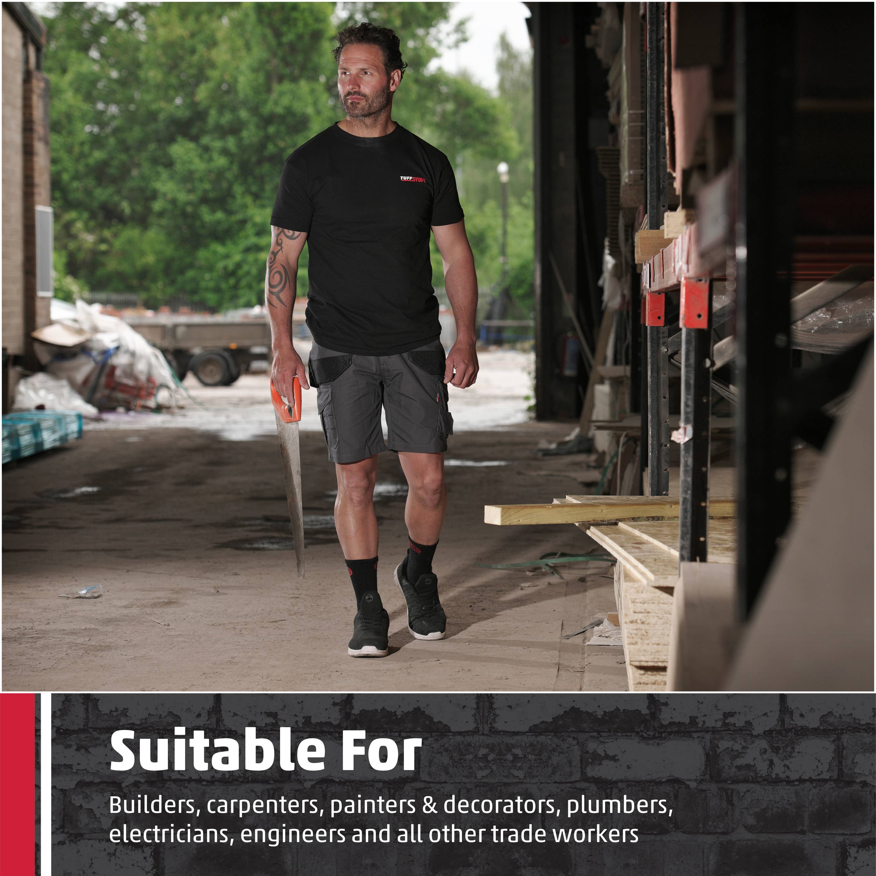 TuffStuff Workwear – wholesale Screen printed t-shirt – unisex – TuffStuff Logo T-Shirt, 180gsm, Lightweight & Breathable13