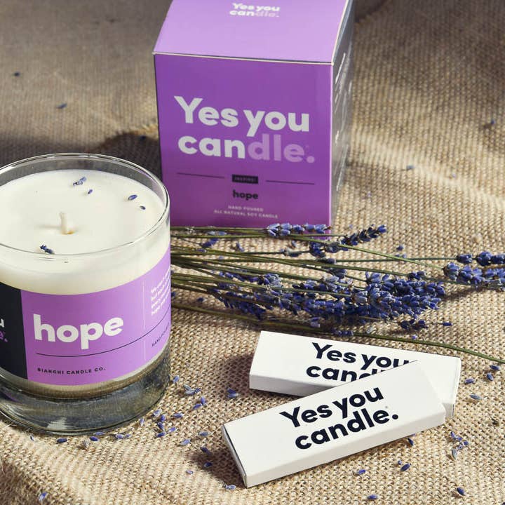 Vela Hope Yes You para venta al por mayor de Bianchi Candle Co