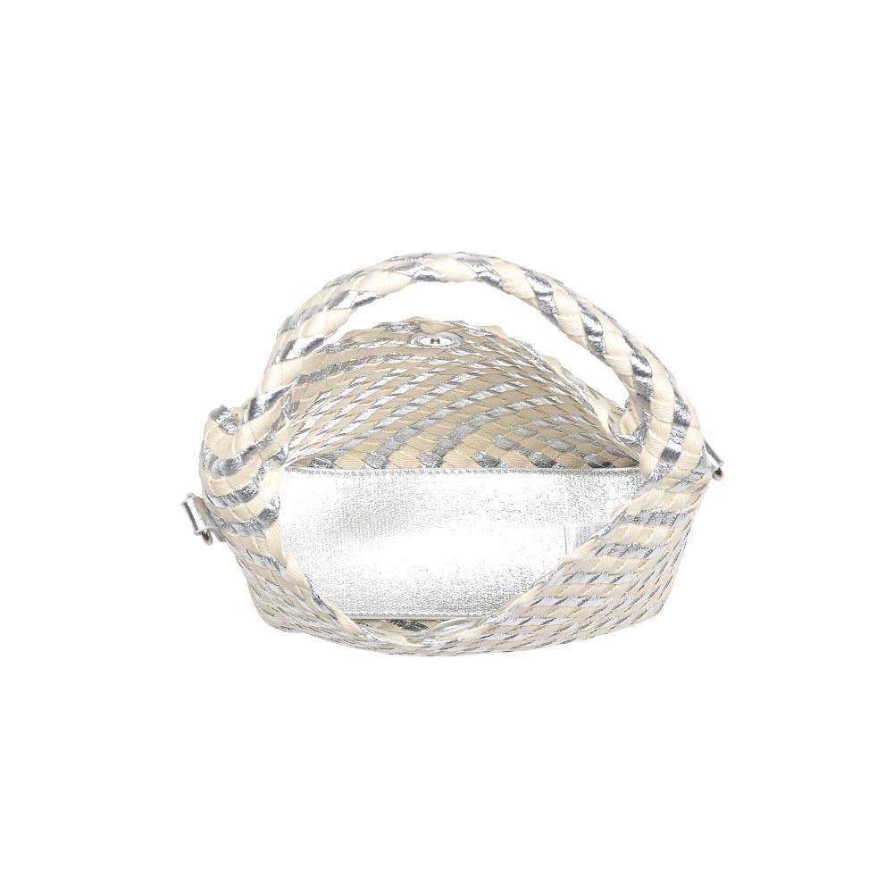 Moda Luxe - Vente Sac à main avec poignée sur le dessus – femme - Sac bandoulière tissé en matériaux mixtes Jessamine21