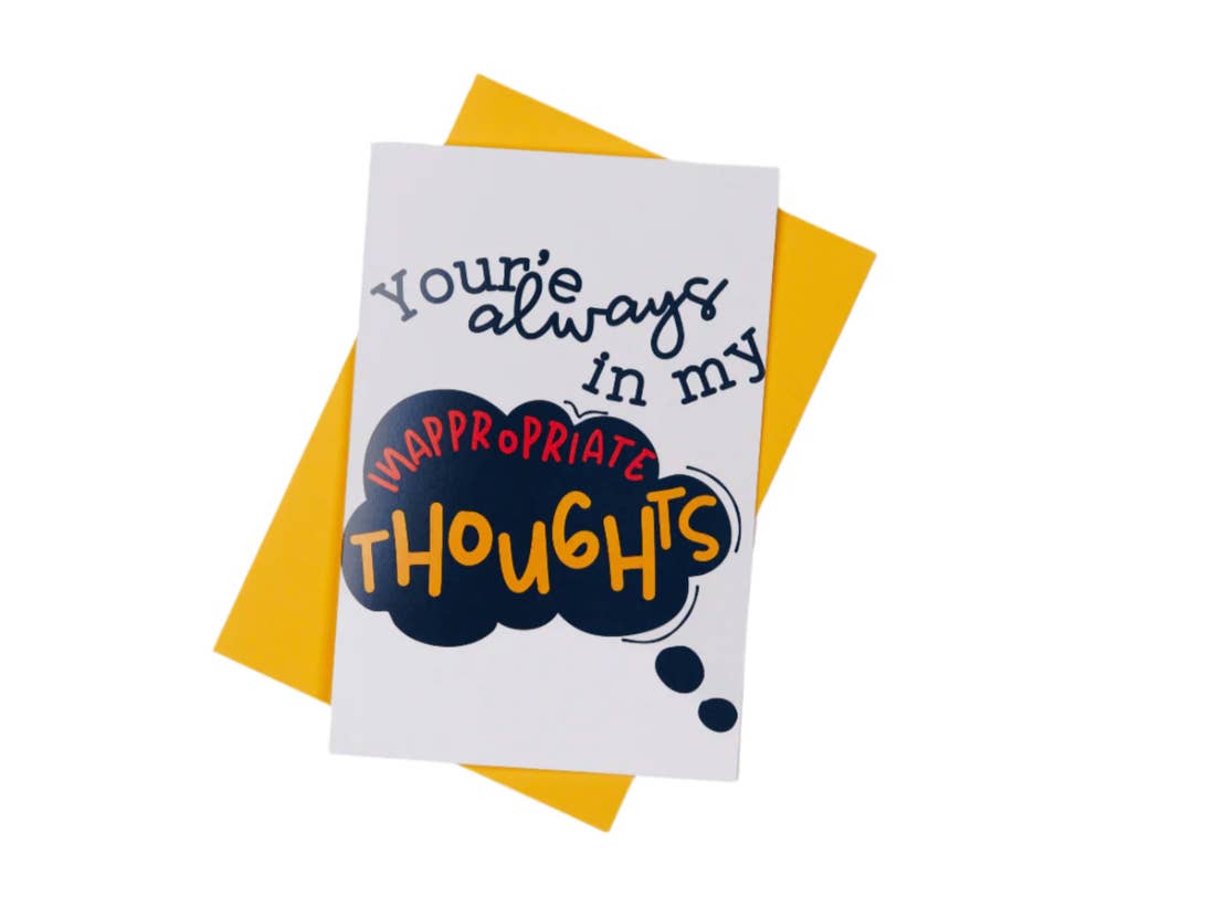 The Paper and Plan Co. - Wholesale Thank You Card - Inappropriate Thoughts Card