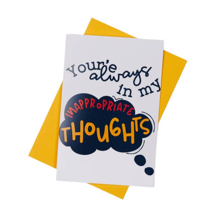 The Paper and Plan Co. - Wholesale Thank You Card - Inappropriate Thoughts Card0