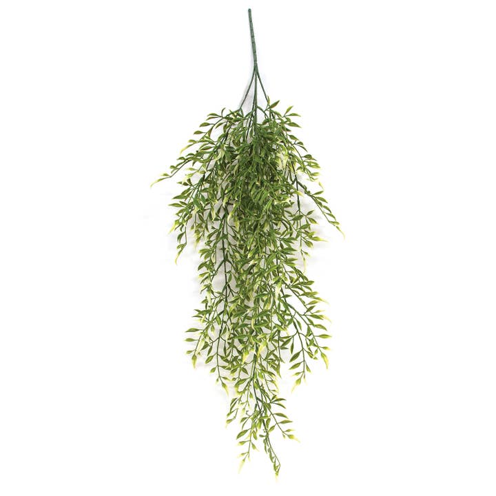 Cream Tipped Smilax Hanging Bush - 33" for wholesale by Saybrook Lane