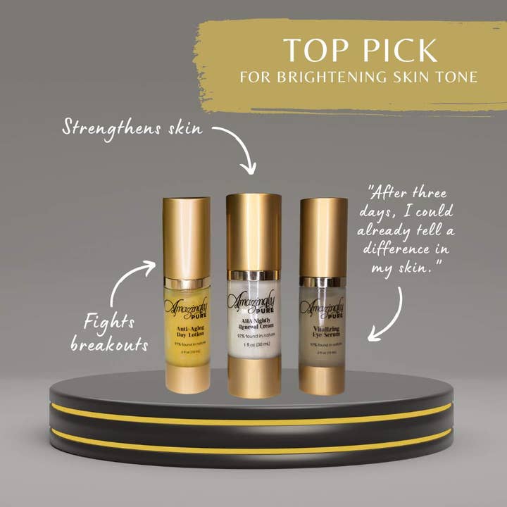 The AHA Brightening Skin Collection for wholesale by Amazingly Pure