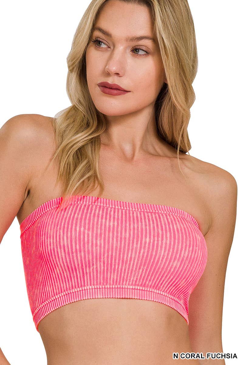 42POPS - Wholesale Bustier - Women's - ",,,.Premium washed seamless rib bandeau top bra14