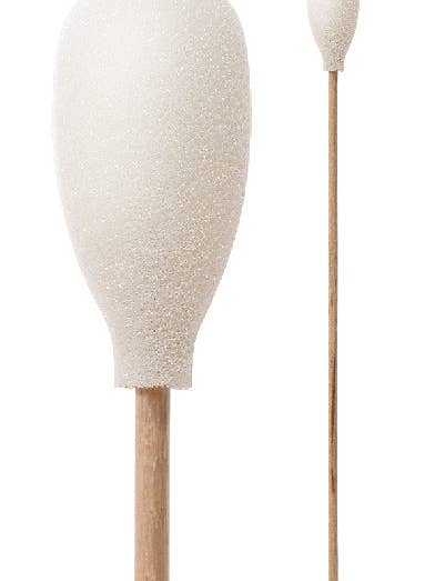 71-4509: 6” Overall Length Swab with Teardrop Shaped Mitt Over Cotton Bud and Birch Wood Handle for wholesale by Swab-its