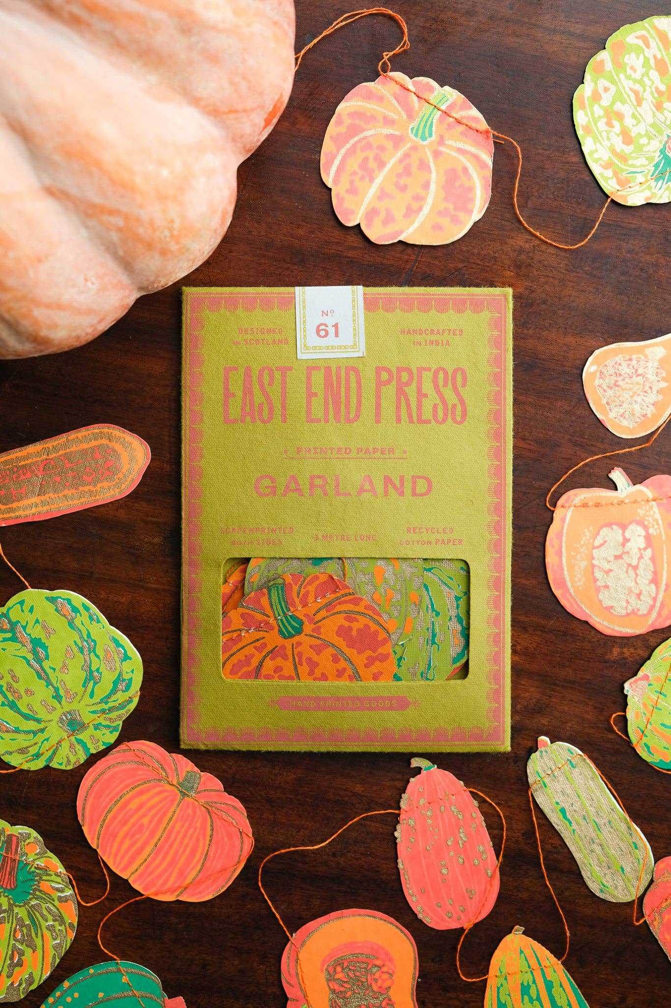 East End Press - Wholesale Bunting/Garland - Squashes Sewn Garland1