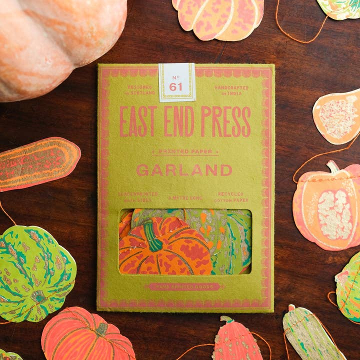 East End Press - Wholesale Bunting/Garland - Squashes Sewn Garland1