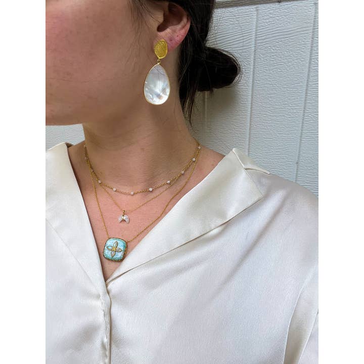 Elyssa Bass Designs - Vendita all'ingrosso Collana con ciondolo/pendaglio - Collana Mezzaluna con pietra di luna