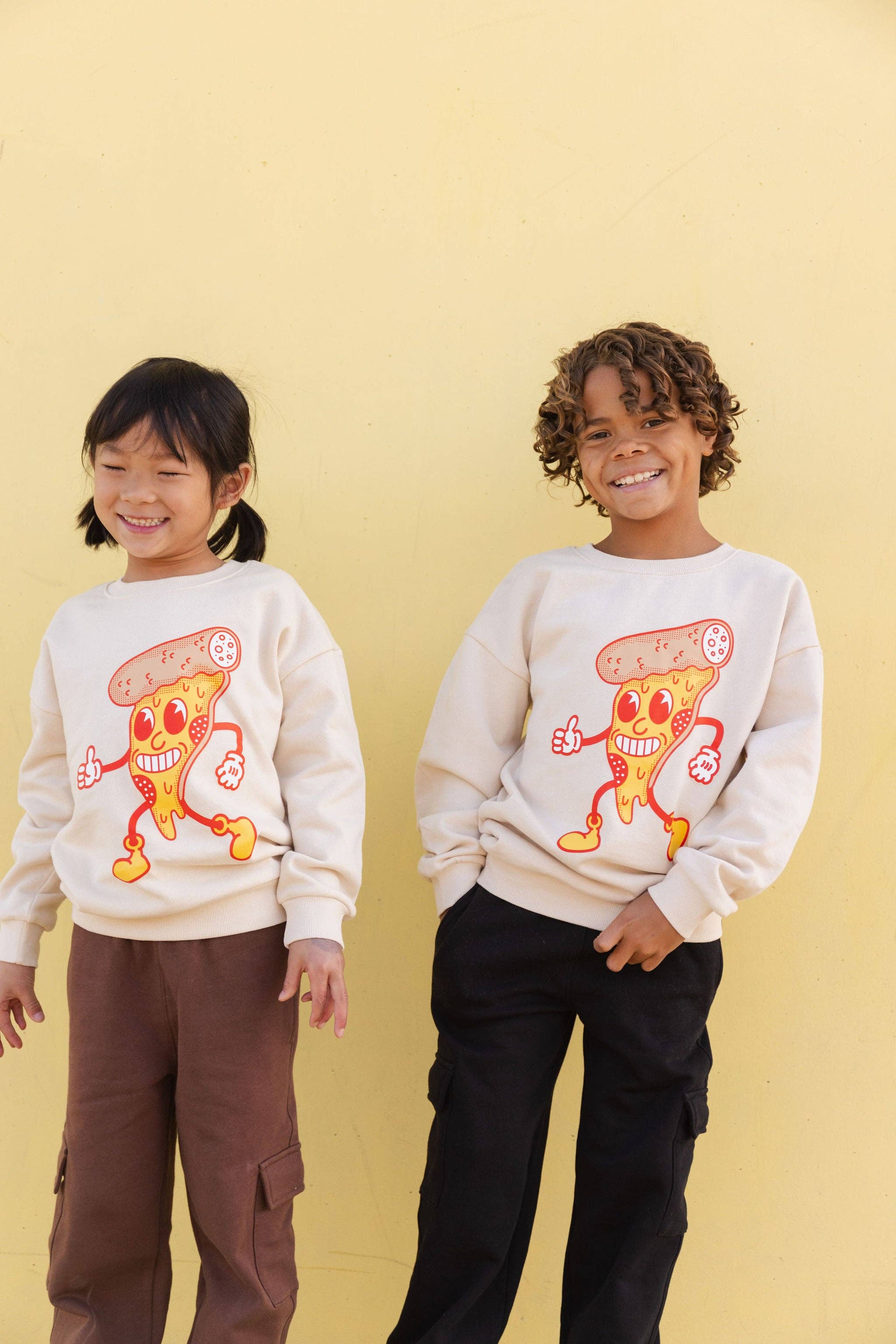 Whistle & Flute Clothing - Vente Sweat-shirt – enfant - Sweatshirt Pizza Rétro1