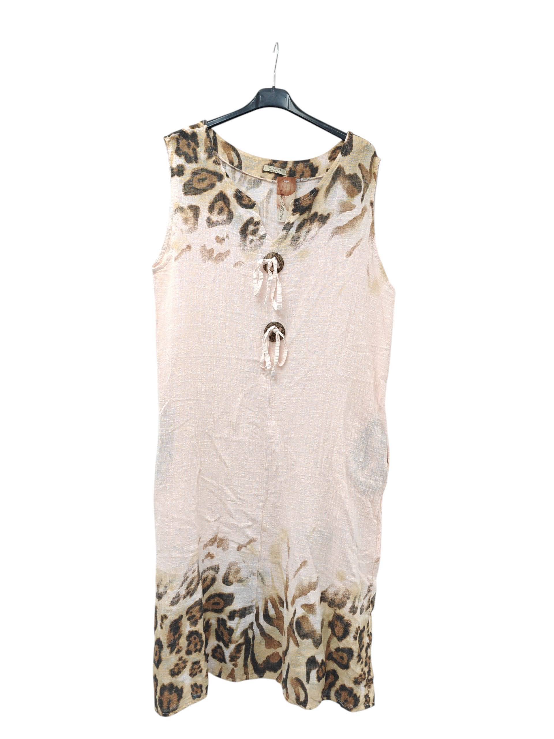 Superbia – wholesale Dress – Women's – Italian One Size Premium Cotton Dress Buttons Leopard Print10