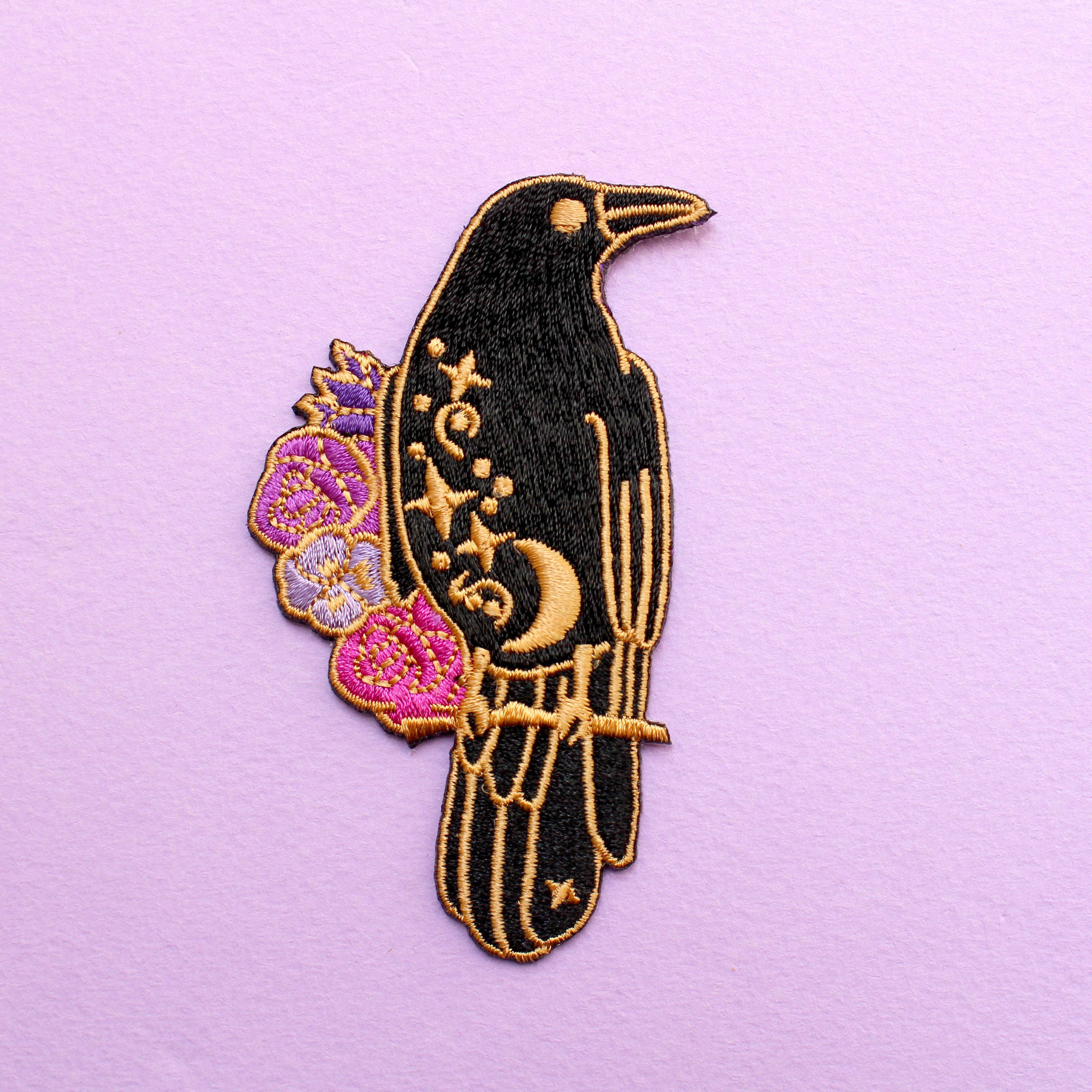 Glitter Punk – wholesale Patch – Crow Iron-on Patch3