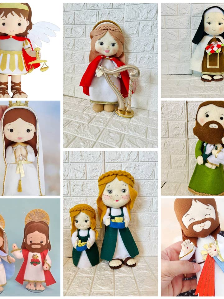 Saint dolls, Catholic gifts, saint ornaments, baptism gift, for wholesale by Lovencomfort
