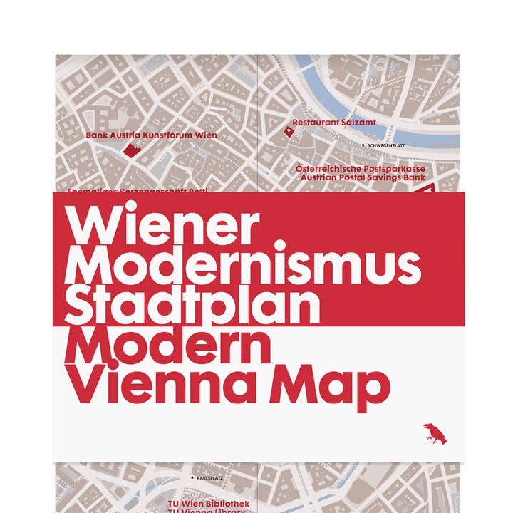 Modern Vienna Map / Wiener Modernismus Stadtplan for wholesale by Blue Crow Media
