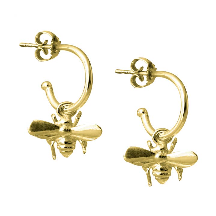 18k forgyldte Bee Hoop øreringe for engroshandel hos Carolinne B