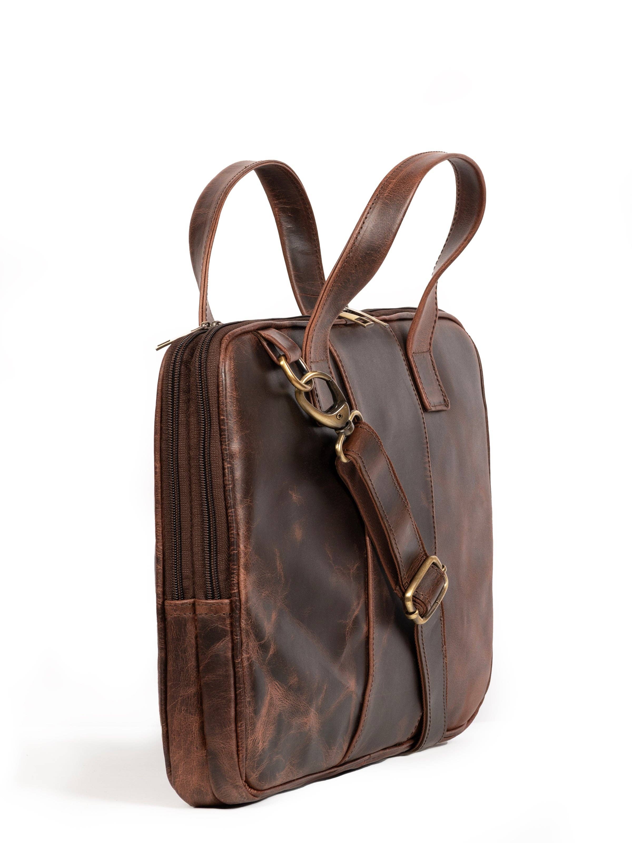 Classy Leather Bags - Wholesale Briefcase - Unisex - Harbor Laptop Briefcase, Brown7