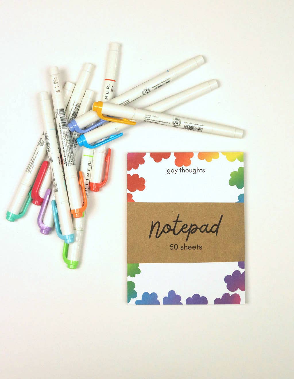 Raspberry Cloud Studio - Wholesale Notepad - Gay Thoughts Rainbow LGBTQ Notepad2