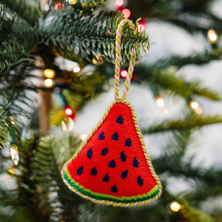 Ornamento Icona Ricamo a Punto - Anguria per la vendita all'ingrosso da parte di Furbish Studio