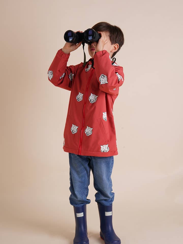 Holly and Beau – Impermeável – Criança por atacado – Capa de chuva infantil com tigres que mudam de cor6