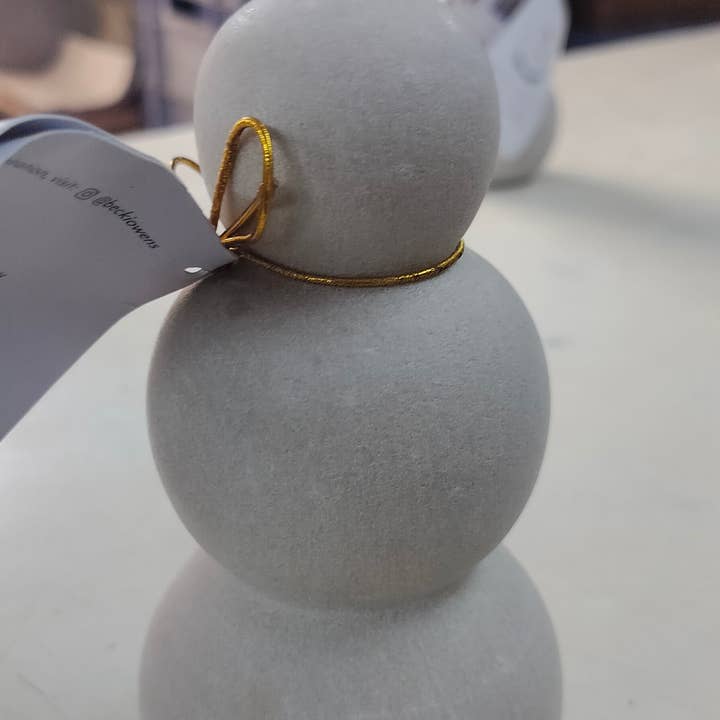 DesignStyles Home - Wholesale Christmas Decoration - Becki Owens White Sandstone Decorative Snowman