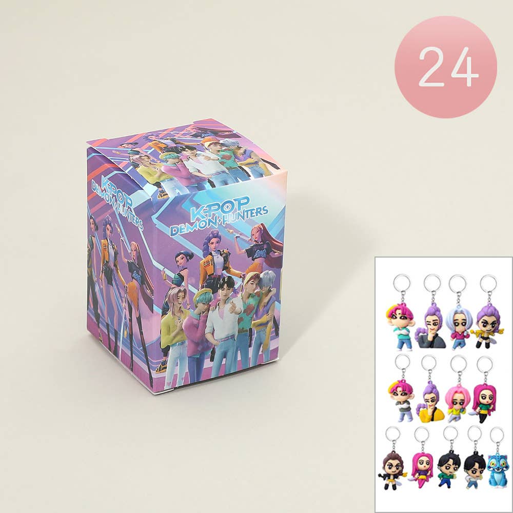 Sensibling Corp. – wholesale Keychain – Unisex – 24PCS - Kpop Demon Hunters Character Figure Keychain Blind Box1
