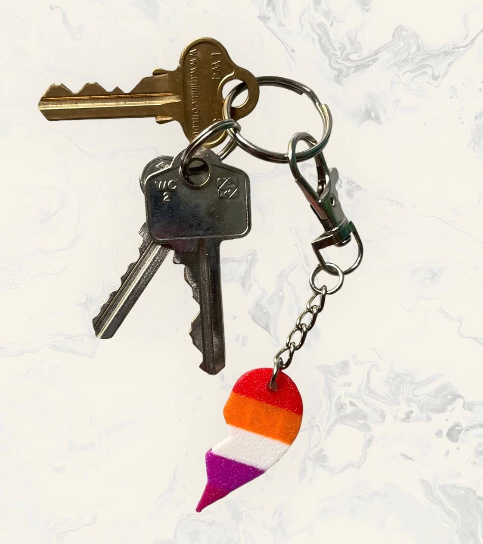 Two Brides Presents - Wholesale Keychain - Unisex - 3D BFF LGBTQIAP2S+ Pride Key Chain - Choose Your Colours1