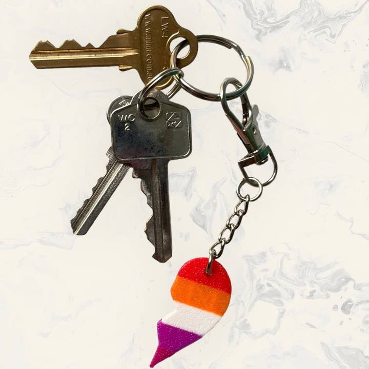 Two Brides Presents - Wholesale Keychain - Unisex - 3D BFF LGBTQIAP2S+ Pride Key Chain - Choose Your Colours1