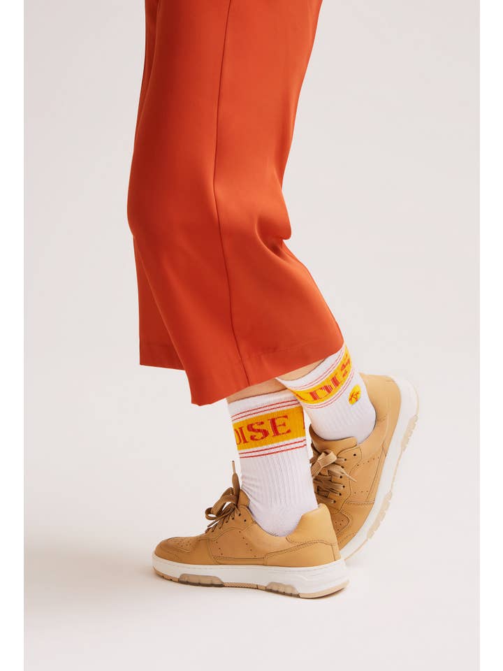 Natural Vibes - Wholesale Socks - Unisex - Paradise Socks - Organic Crew Socks with Embroidery2