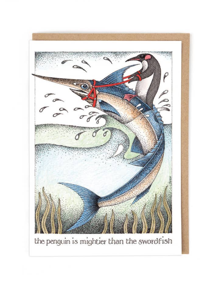 SWORDFISH for wholesale by Cath Tate Cards
