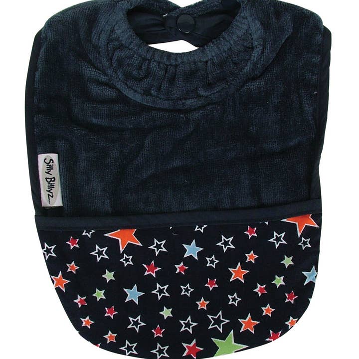 Babador de bolso para toalha Navy Stars por atacado de Silly Billyz