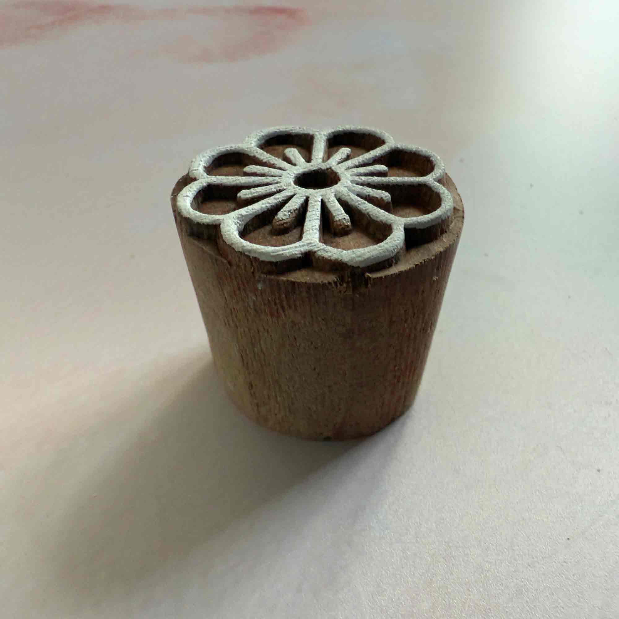 The Natural Paper Company – wholesale Rubber/decorative stamp – Blossom - Indian Wood Block Stamp | Flower Design Stamp1