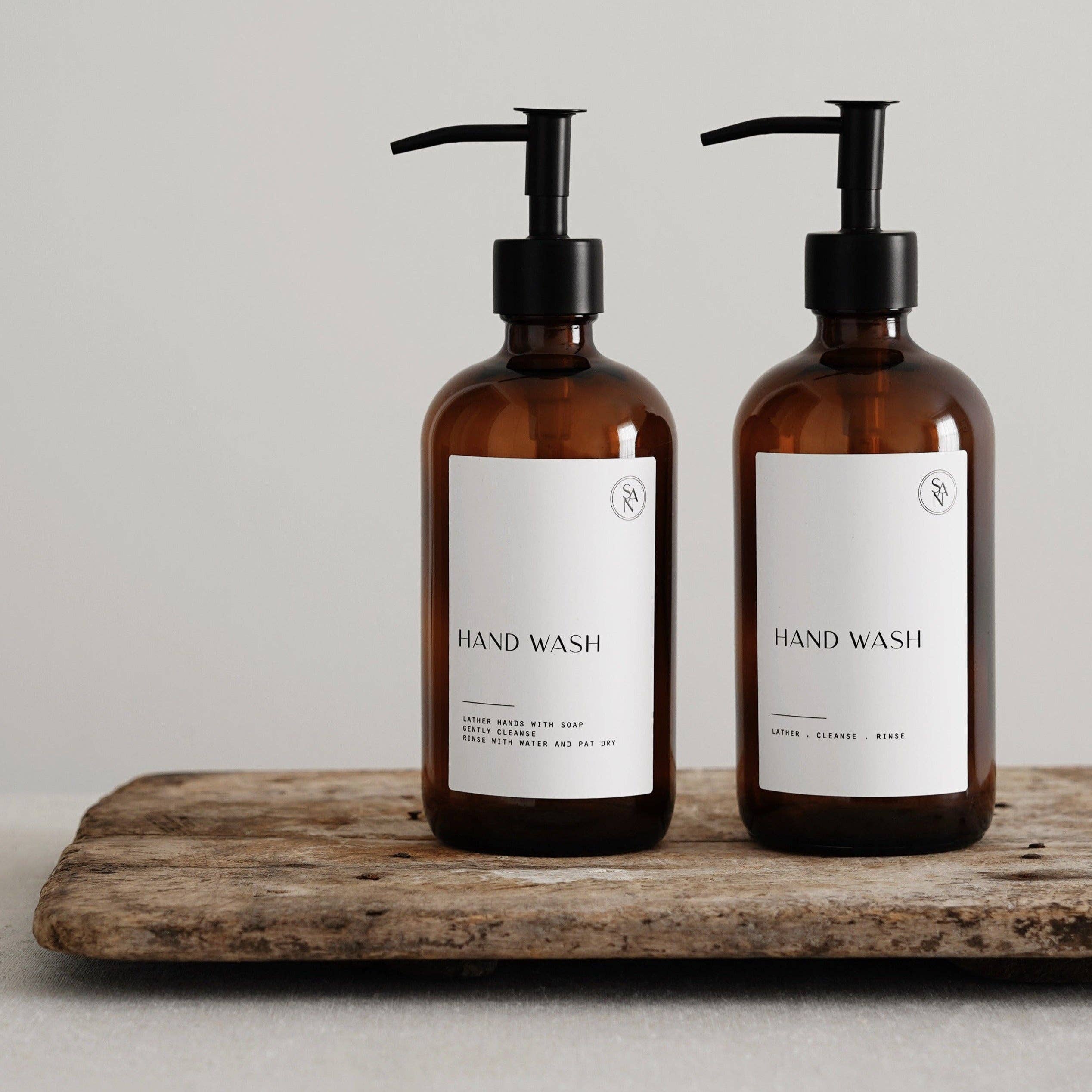 So At Nature – wholesale Soap dispenser – Luxury Amber Glass Pump Bottle 500ml (Lux) - So At Nature2