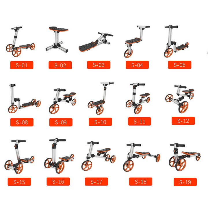 as Pic KidRock Constructible Kit 20 in 1 Kids Balance Bike No Pedals Toys for 1 to 4 Year Old Engineering Building Kit Kids Sit/Stand Scooter Most Popular S-Kit (Not Electric) for wholesale on Faire12