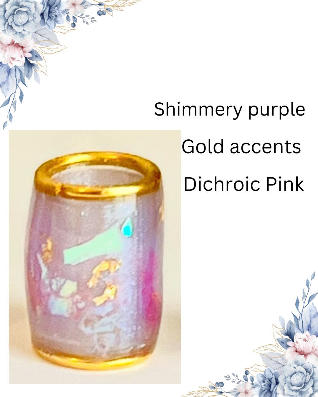 elevated loc jewelry - Wholesale Hair Accessories Set - Women's - Pink Dichroic Style Loc Bead Set of 5 2