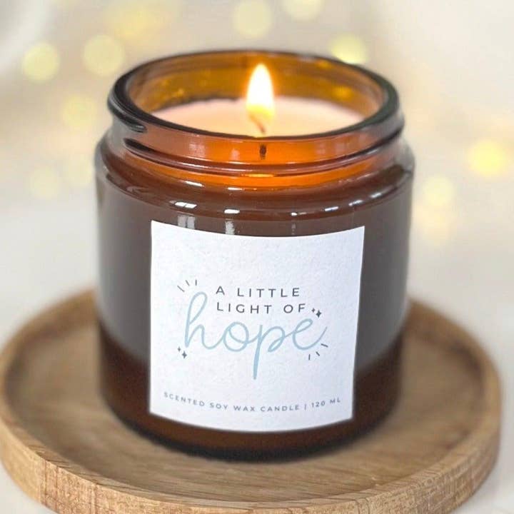 A Little Light of Hope Scented Natural Soy Wax Candle for wholesale by BearHugs