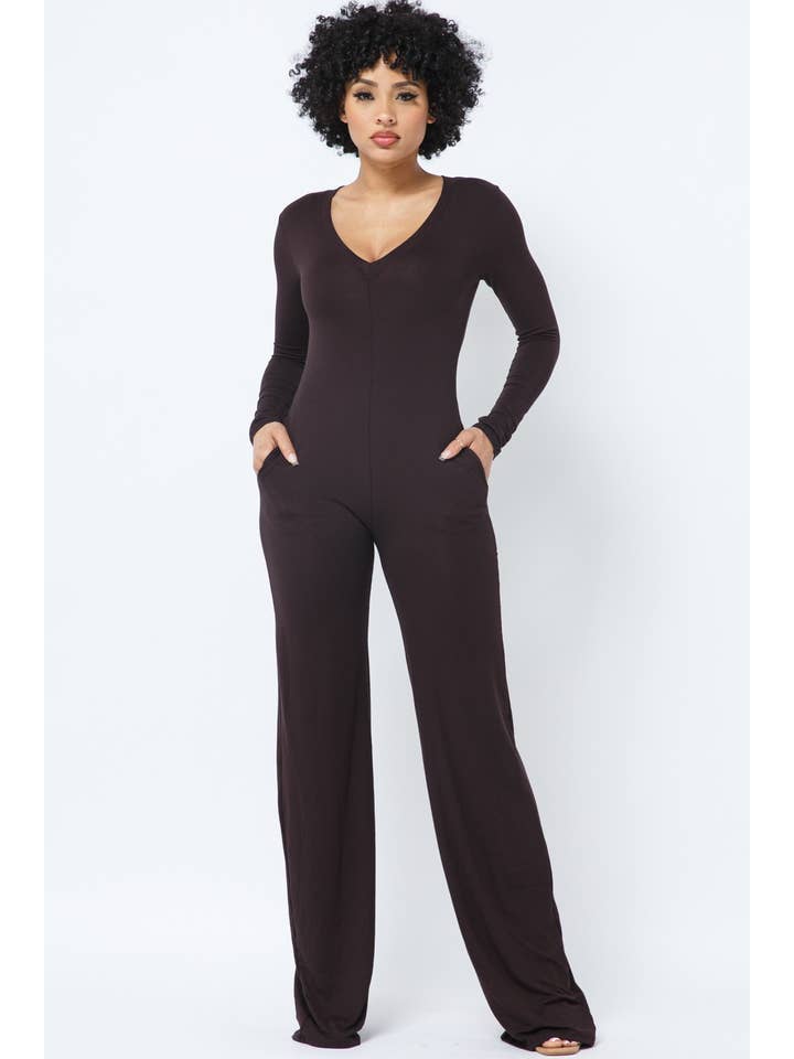 Boswell - Wholesale Jumpsuit - Women's - Bellbottom Jumpsuit With Side Pockets18