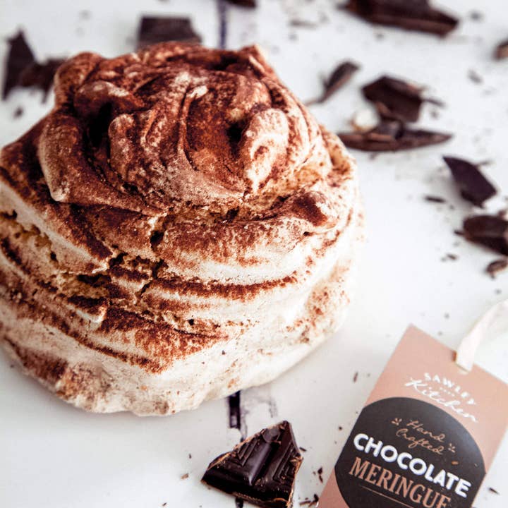 Giant Chocolate Meringue for wholesale by Sawley Kitchen