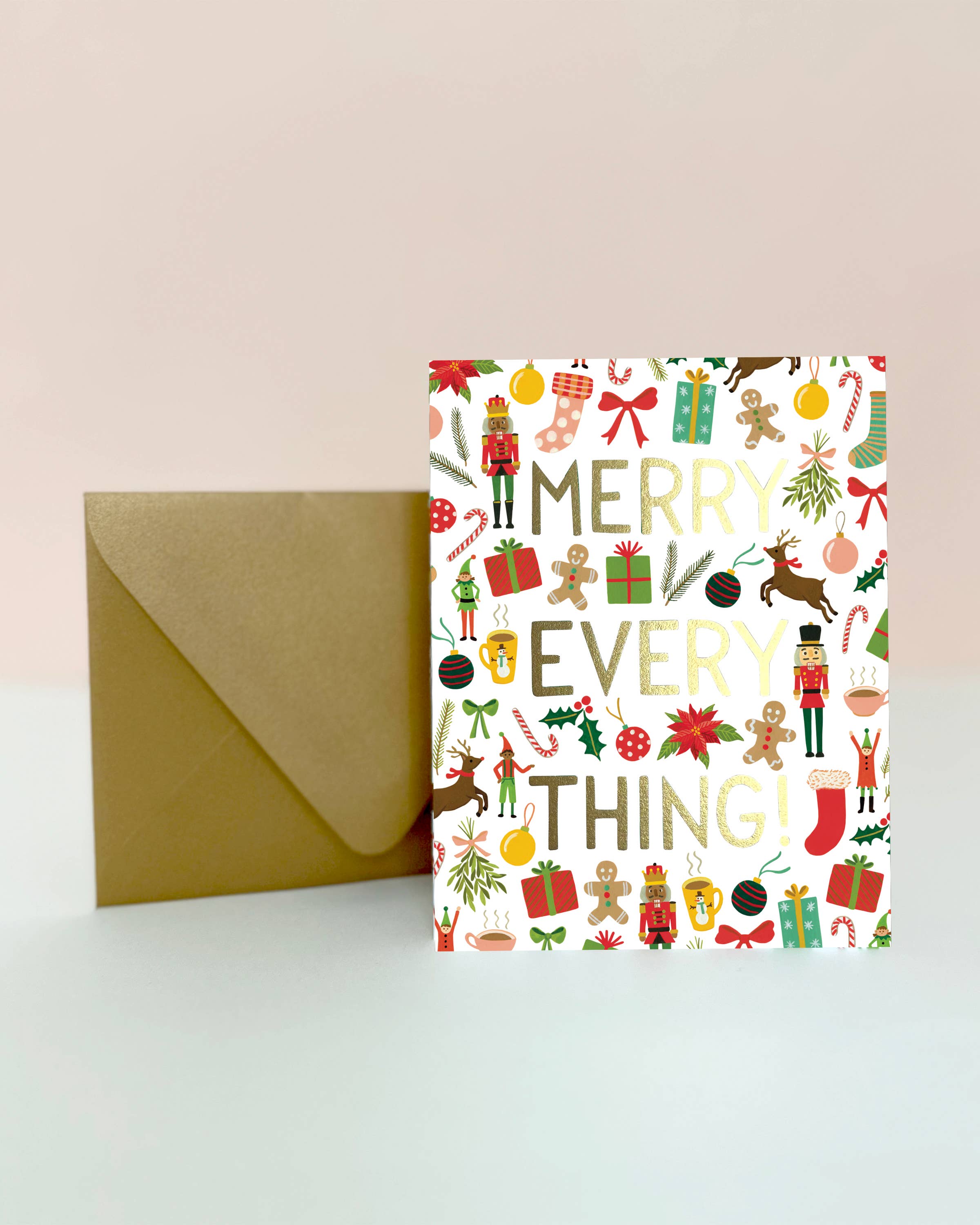 Yeppie Paper - Wholesale Christmas Card - Merry Everything Christmas Holiday Card *Foil Stamped*4