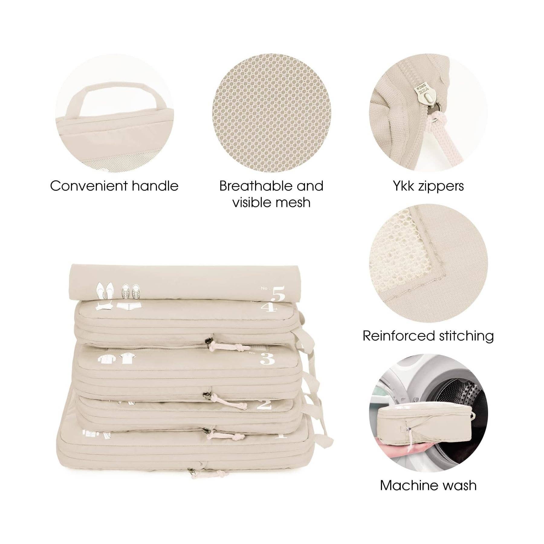 NARWEY INC - Wholesale Packing Cube - 5 Set Compression Packing Cubes for Suitcases Organiser Bags41