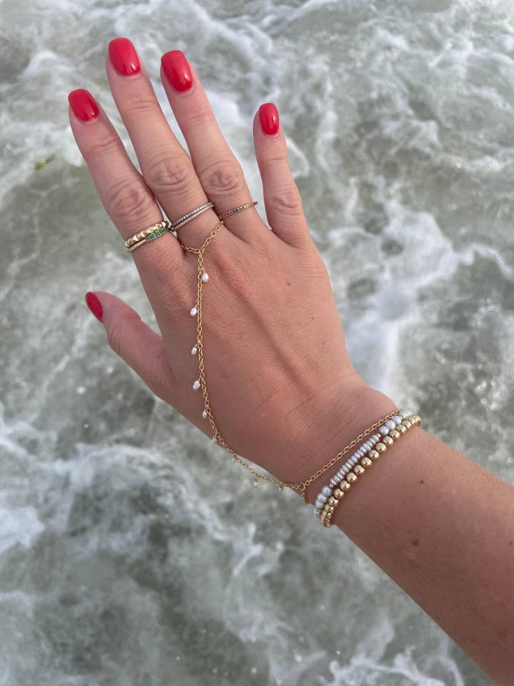 Cadena de Mano de Perla de Agua Dulce para venta al por mayor de Gioielli By Gabriella